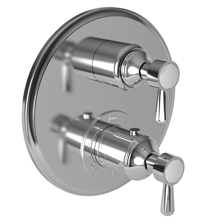 NEWPORT BRASS 1/2" Round Thermostatic Trim Plate With Handle in Polished Nickel 3-1663TR/15